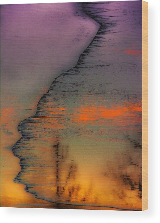 Water Wood Print featuring the photograph Purple Rain by Abbie Loyd Kern