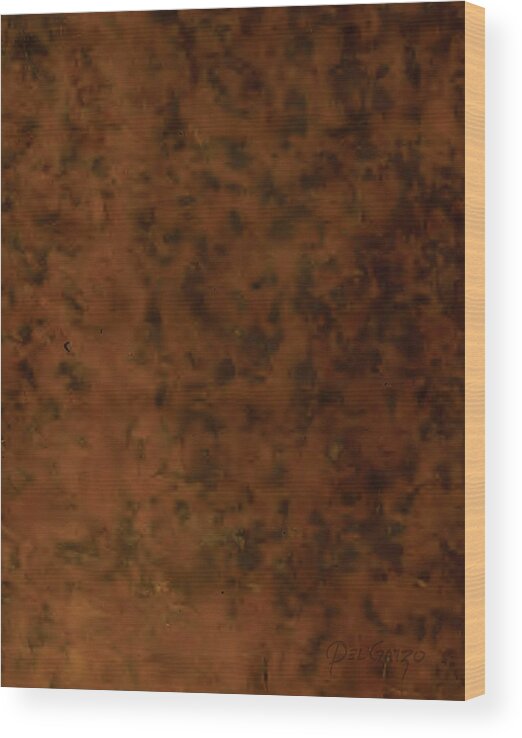 Brown Wood Print featuring the digital art Recumbant Umber by Del Gaizo