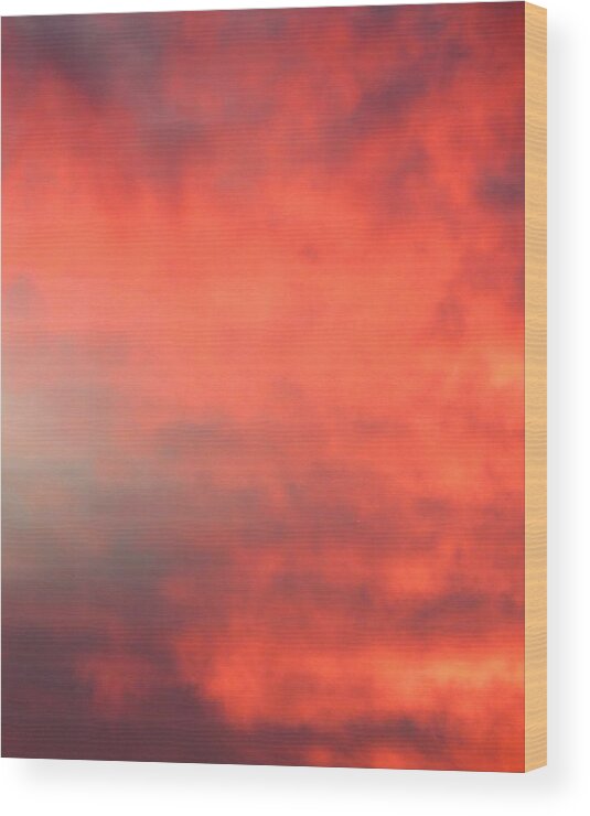Clouds Wood Print featuring the photograph Red Sky at Night by Laurel Powell