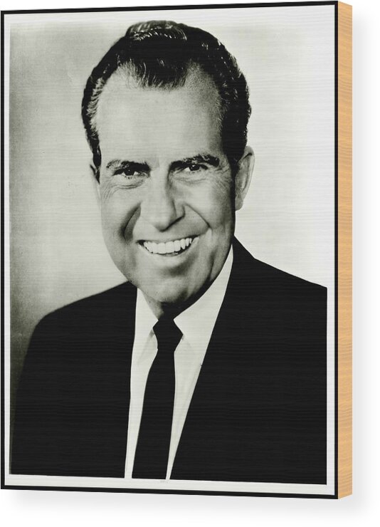 President Wood Print featuring the photograph Richard M Nixon by Benjamin Yeager