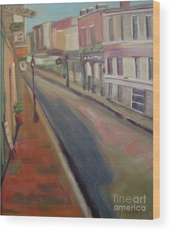 Architecture Wood Print featuring the painting Royal Steet I by Lilibeth Andre