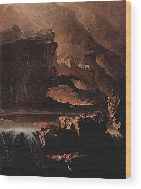 John Martin Wood Print featuring the painting Sadak and the Waters of Oblivion by John Martin