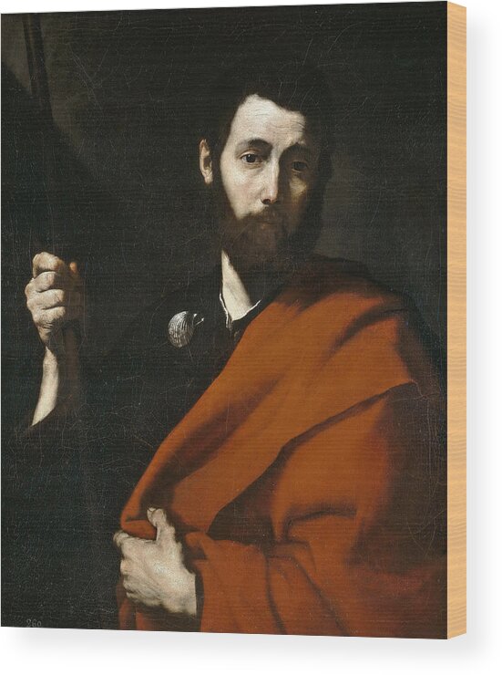 Jusepe De Ribera Wood Print featuring the painting Saint James the Greater #4 by Jusepe de Ribera