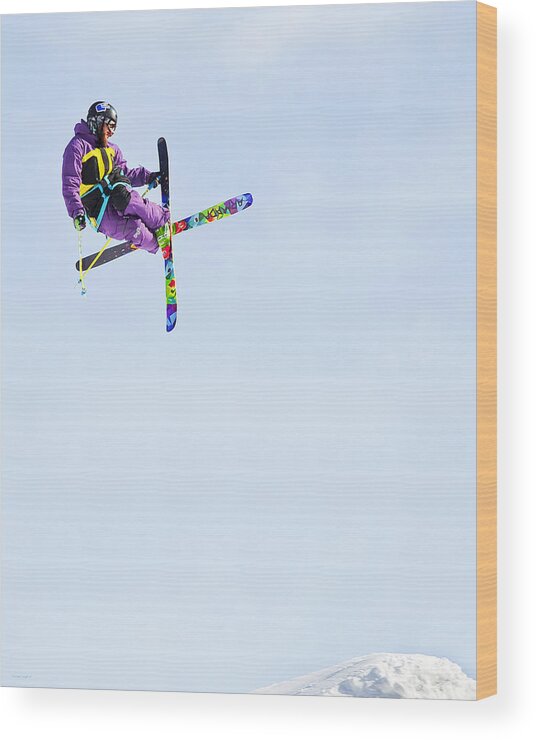 Skiers Wood Print featuring the photograph Ski X by Theresa Tahara