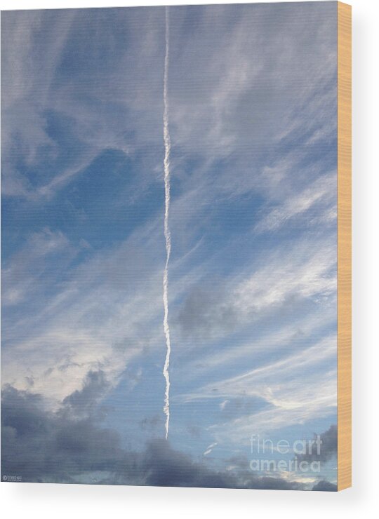 Clouds Wood Print featuring the photograph Skyline by Lizi Beard-Ward