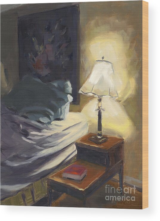 Interior Wood Print featuring the painting SOLD My Side by Nancy Parsons