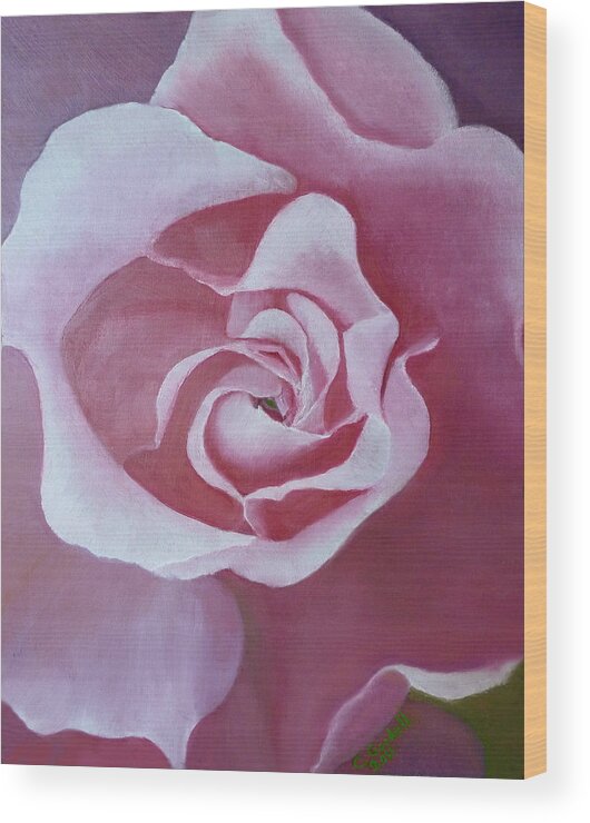 Flower Wood Print featuring the painting Spanish Beauty 2 by Claudia Goodell
