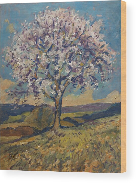 Spring Wood Print featuring the painting Spring in South Limburg by Nop Briex