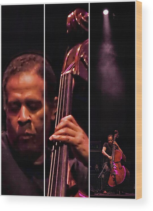 Stanley Clarke Wood Print featuring the photograph Stanley Clarke by Andrei SKY