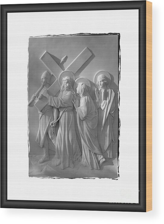 Stations Of The Cross Wood Print featuring the photograph Station I V by Sharon Elliott