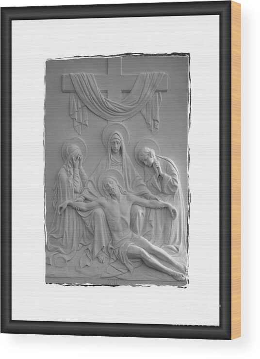 Stations Of The Cross Wood Print featuring the photograph Station X I I I by Sharon Elliott