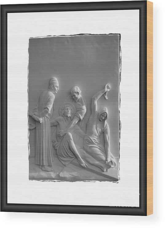 Stations Of The Cross Wood Print featuring the photograph Station X I by Sharon Elliott