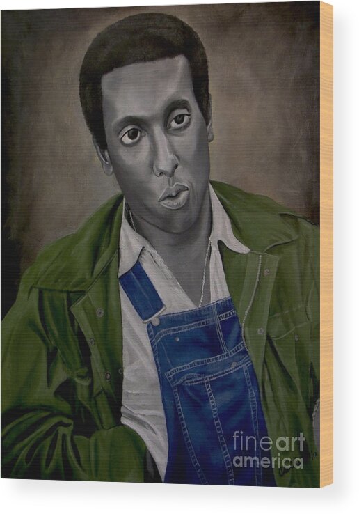 Painting Wood Print featuring the painting Stokely Carmichael aka Kwame Toure by Michelle Brantley