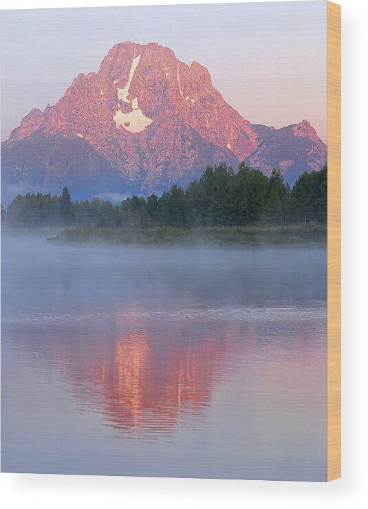 Tetons Wood Print featuring the photograph Sunrise in the Tetons by Betty Eich