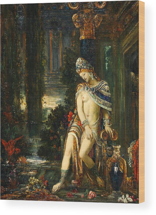 Gustave Moreau Wood Print featuring the painting Susanna and the Elders by Gustave Moreau