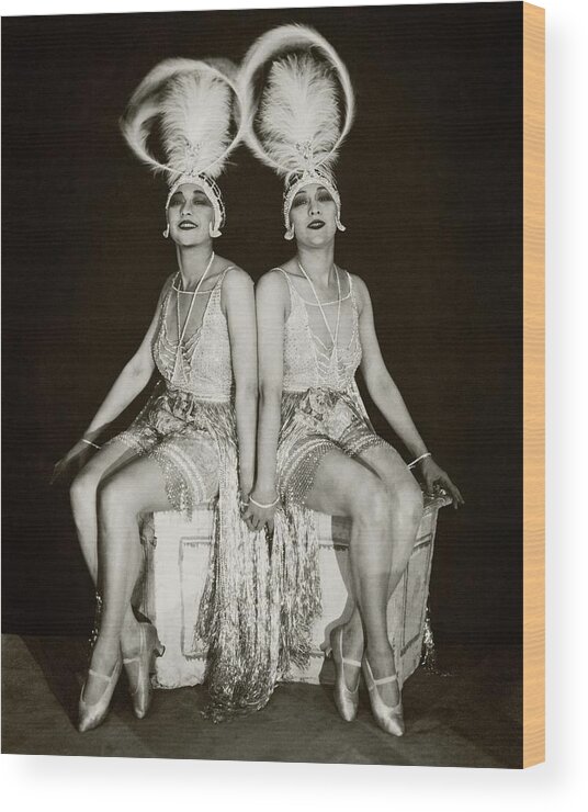 Actress Wood Print featuring the photograph The Dolly Sisters by James Abbe