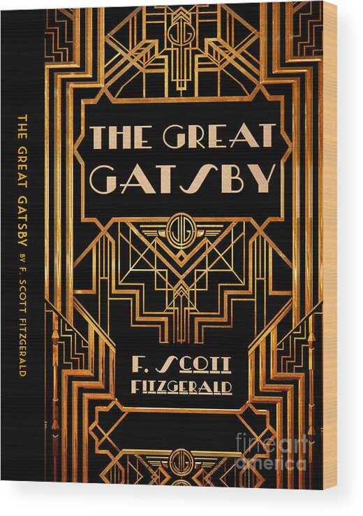 The Great Gatsby Book Cover Movie Poster Art 6 Wood Print By Nishanth Gopinathan