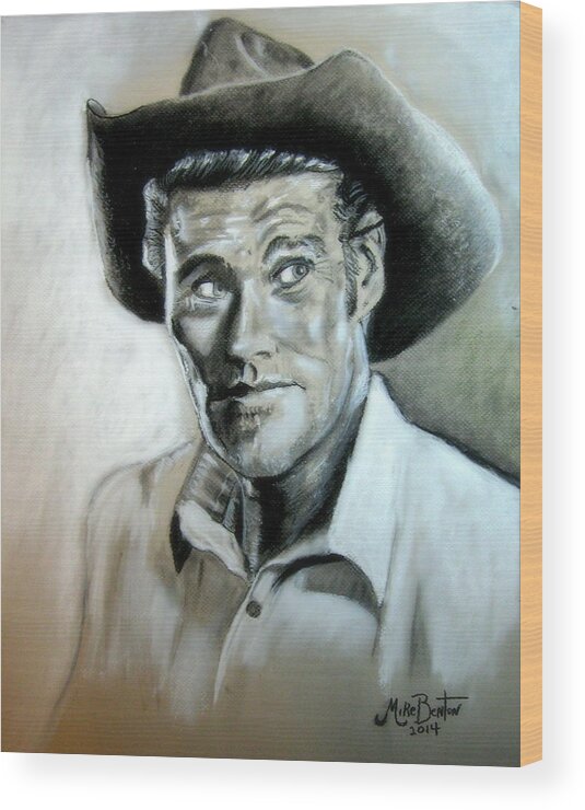 Rifleman Wood Print featuring the mixed media The Rifleman by Mike Benton