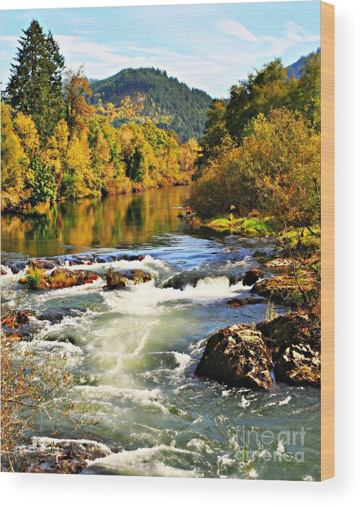 River Wood Print featuring the photograph The Row River in Oregon by Mindy Bench