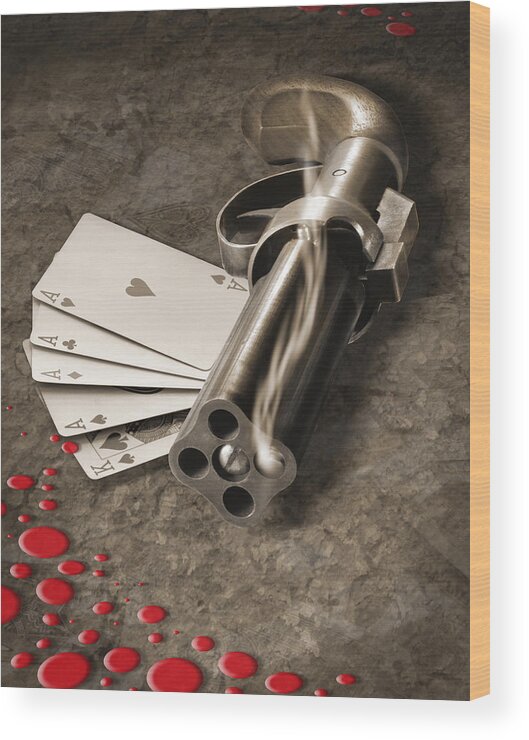 Hand Gun Wood Print featuring the photograph The Way of the Gun by Mike McGlothlen