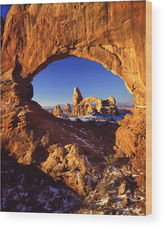 National Park Wood Print featuring the photograph Turret Arch through North Window by Ray Mathis