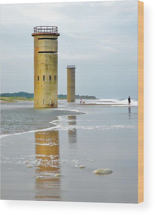 Twin Towers Wood Print featuring the photograph Twin Towers at Whiskey Beach by Kim Bemis