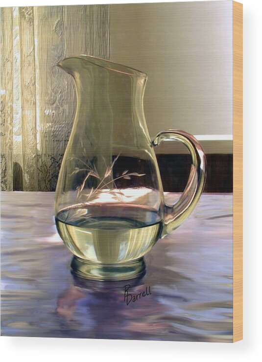Water Wood Print featuring the digital art Water Pitcher by Ric Darrell