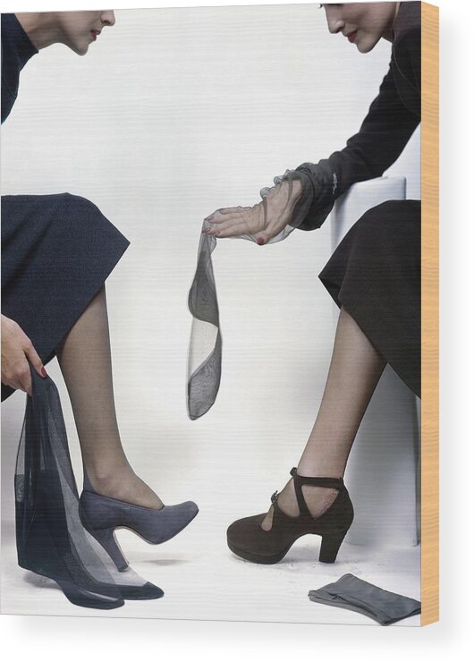 Fashion Wood Print featuring the photograph Women Wearing High Heels by Frances McLaughlin-Gill