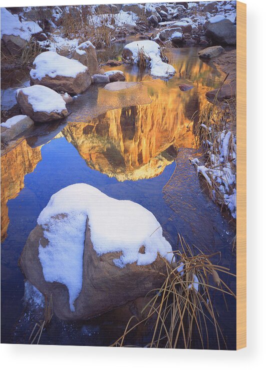 National Park Wood Print featuring the photograph Zion Pool by Ray Mathis