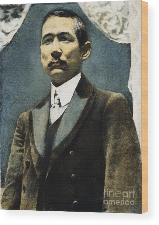 19th Century Wood Print featuring the photograph Sun Yat-sen (1866-1925) #1 by Granger