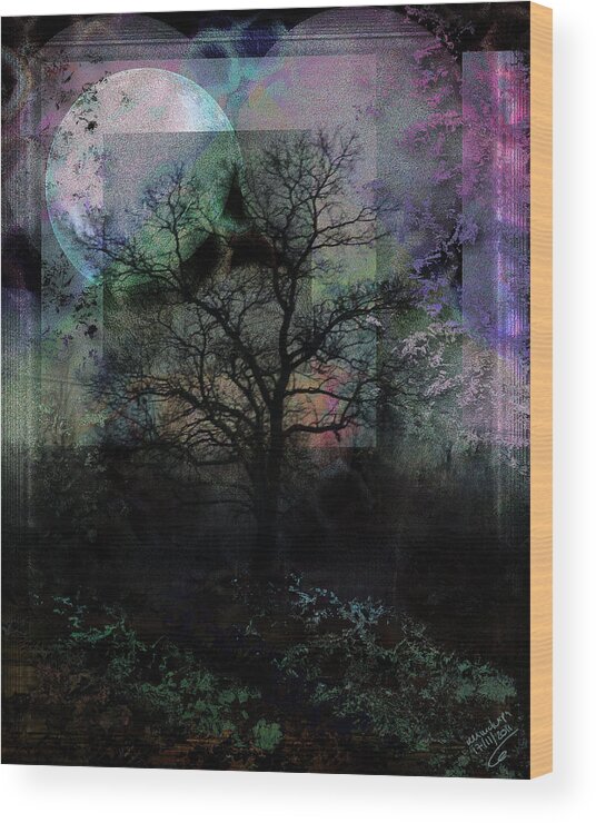 Twilight Wood Print featuring the digital art Twilight #1 by Mimulux Patricia No
