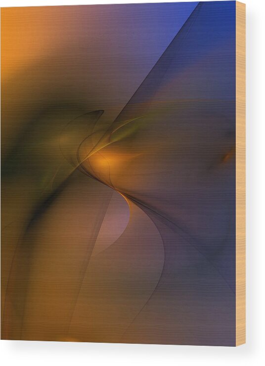 Fine Art Wood Print featuring the digital art Abstract 110411 by David Lane