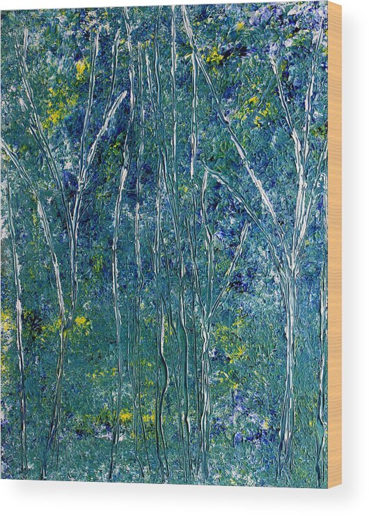 Tree Impressionistic Painting Wood Print featuring the painting After Monet by Dolores Deal