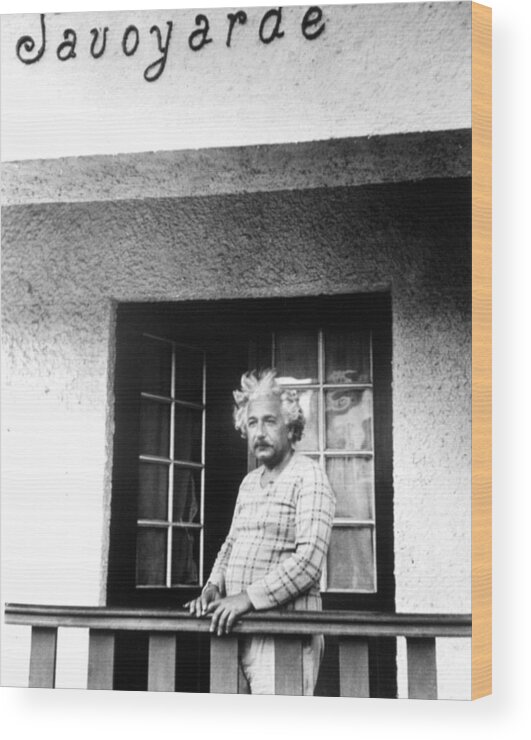 1930s Portraits Wood Print featuring the photograph Albert Einstein Shortly After Fleeing by Everett