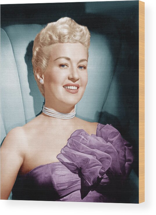 1950s Portraits Wood Print featuring the photograph Betty Grable, Ca. 1950s by Everett