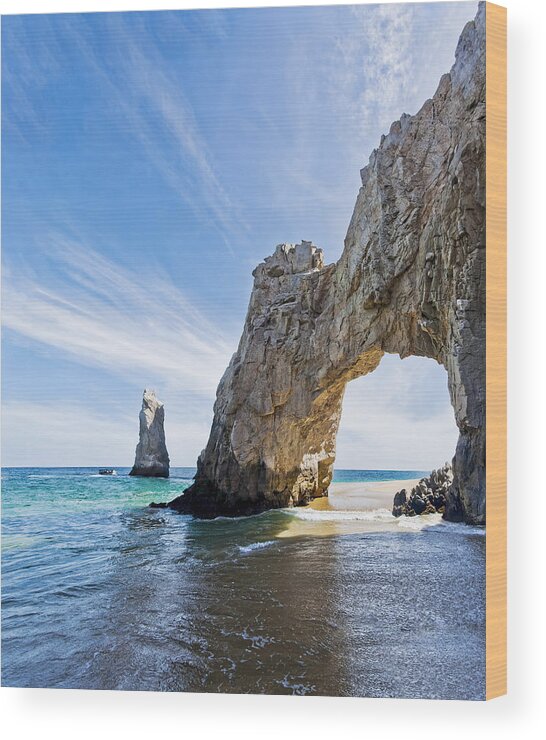 Amazing Wood Print featuring the photograph Cabo San Lucas Arch by Mike Raabe