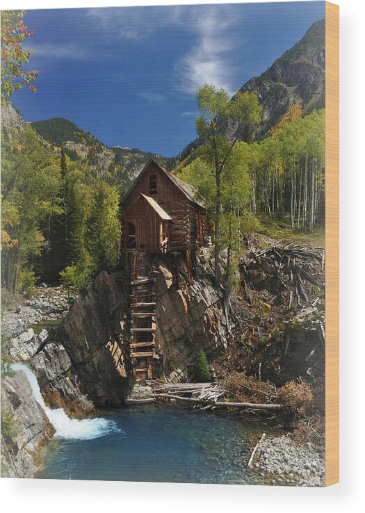 Crystal Wood Print featuring the photograph Crystal Mill 2 by Marty Koch