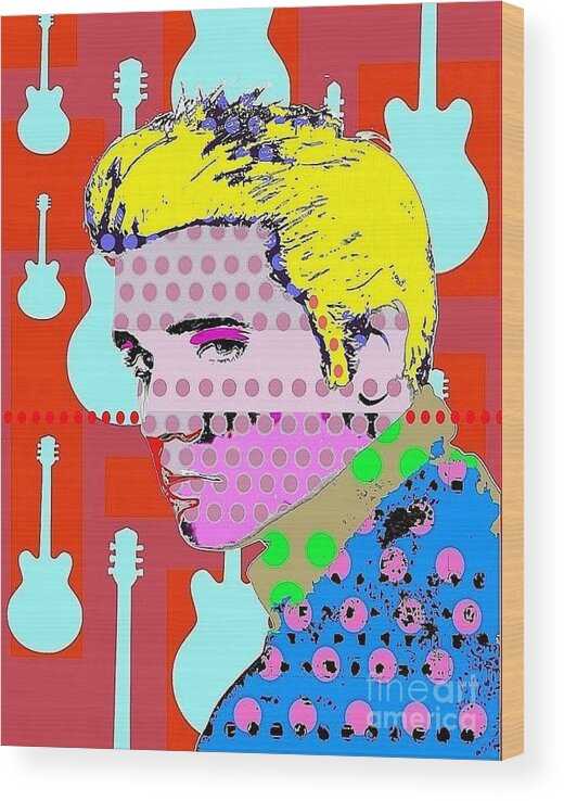 Elvis Wood Print featuring the digital art Elvis by Ricky Sencion