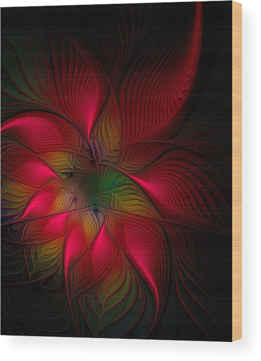 Digital Art Wood Print featuring the digital art Exotica by Amanda Moore