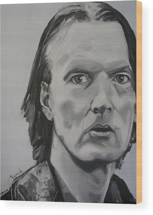 Jim Carroll Wood Print featuring the painting Jim Carroll by Mary Capriole