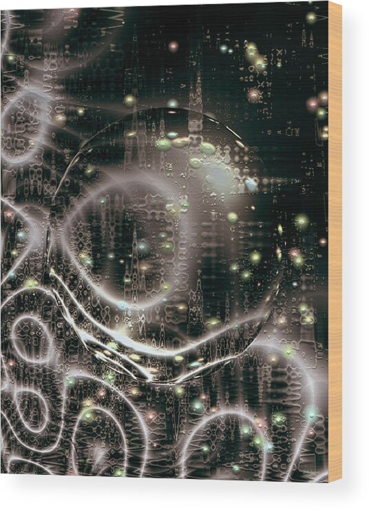 Magic Nights Wood Print featuring the digital art Magic Nights by Linda Sannuti