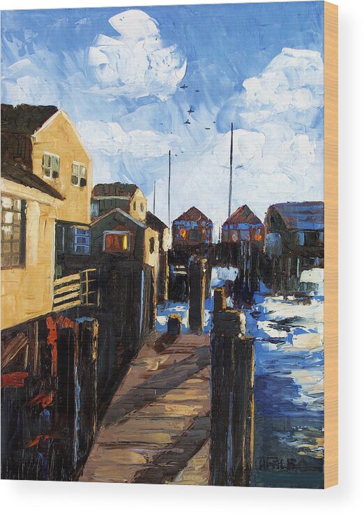 Nantucket Framed Prints Wood Print featuring the painting Nantucket by Anthony Falbo