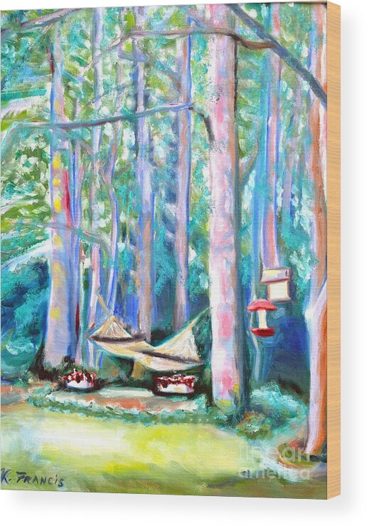 Art Wood Print featuring the painting Resting Place by Karen Francis