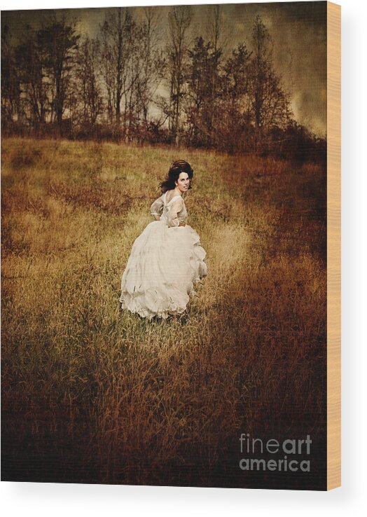 Long Wood Print featuring the photograph Run Away by Stephanie Frey