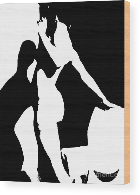 Figure Wood Print featuring the photograph The Shadow by Robert D McBain