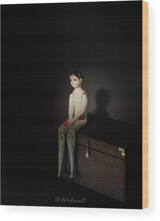 Dark Wood Print featuring the photograph Columbina's gone #1 by Alexander Fedin