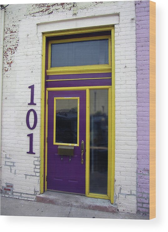 Door Wood Print featuring the photograph Purple #1 by Jackson Pearson