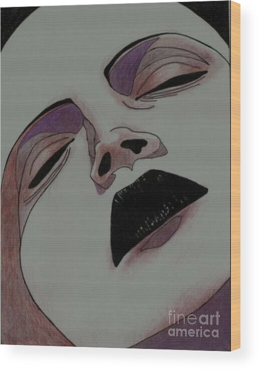 Portrait Wood Print featuring the photograph Purple Passion #1 by Diane montana Jansson