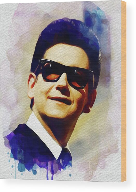 Roy Wood Print featuring the painting Roy Orbison, Music Legend #1 by Esoterica Art Agency