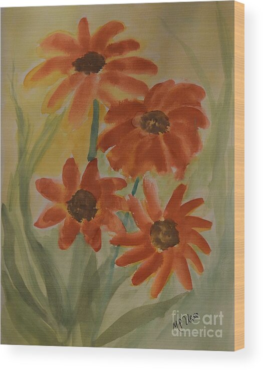 Wild Daisies Wood Print featuring the photograph Wild Daisies #1 by Maria Urso